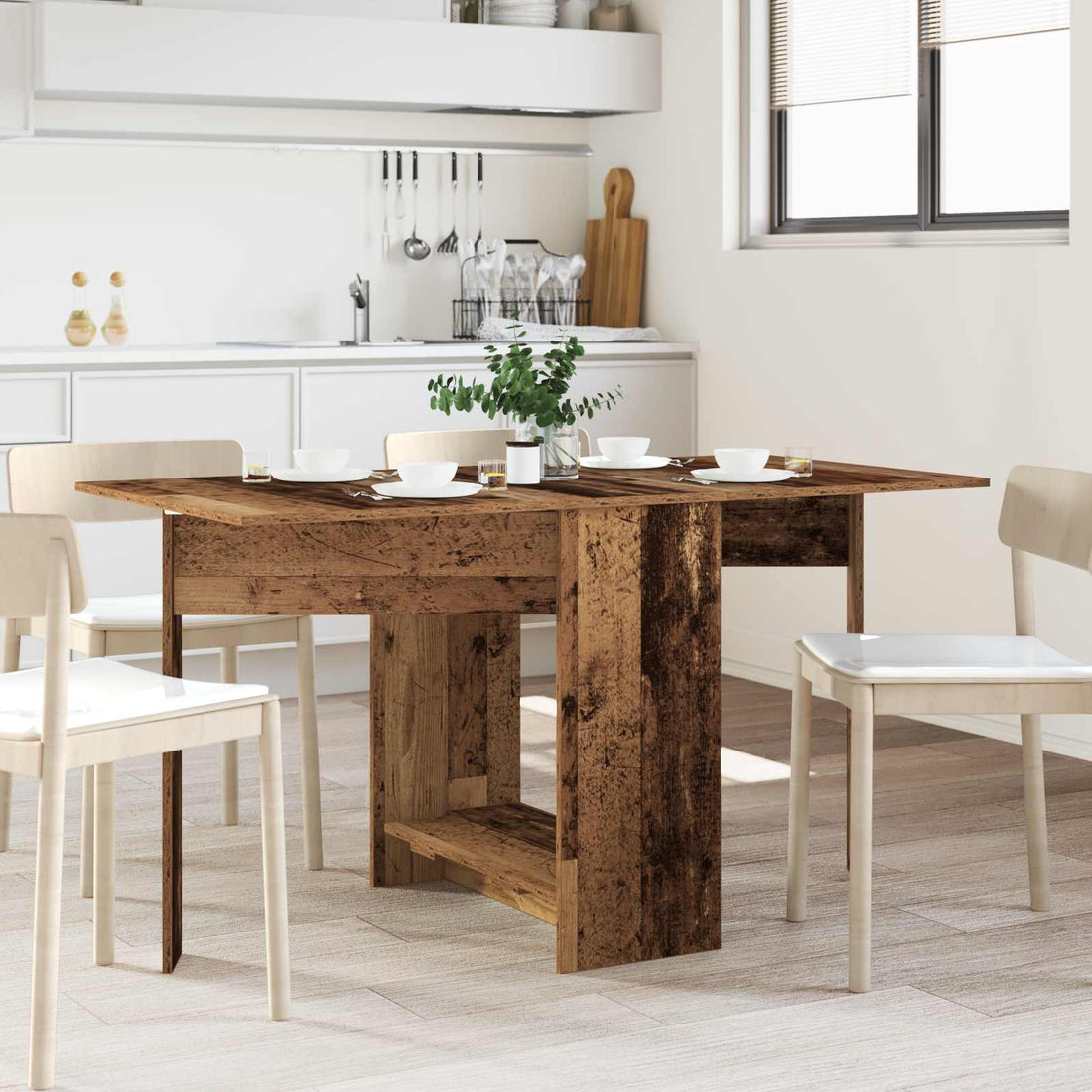 vidaXL Mesa de comedor 138 x 70 x 73,5 cm Madera de ingeniería