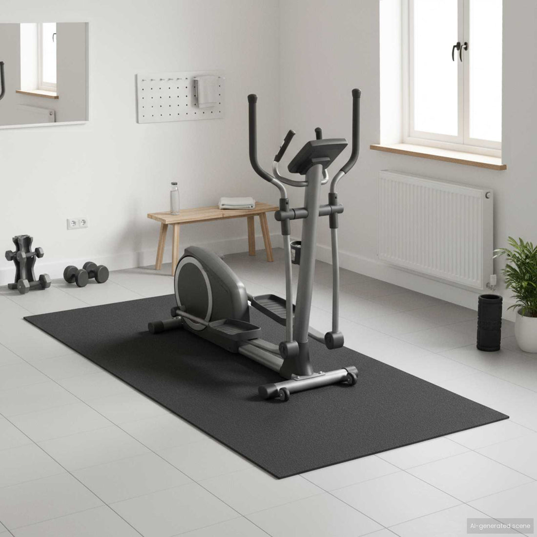 vidaXL Almohadilla de Protección Deportiva Negro 200 x 90 x 0,6 cm