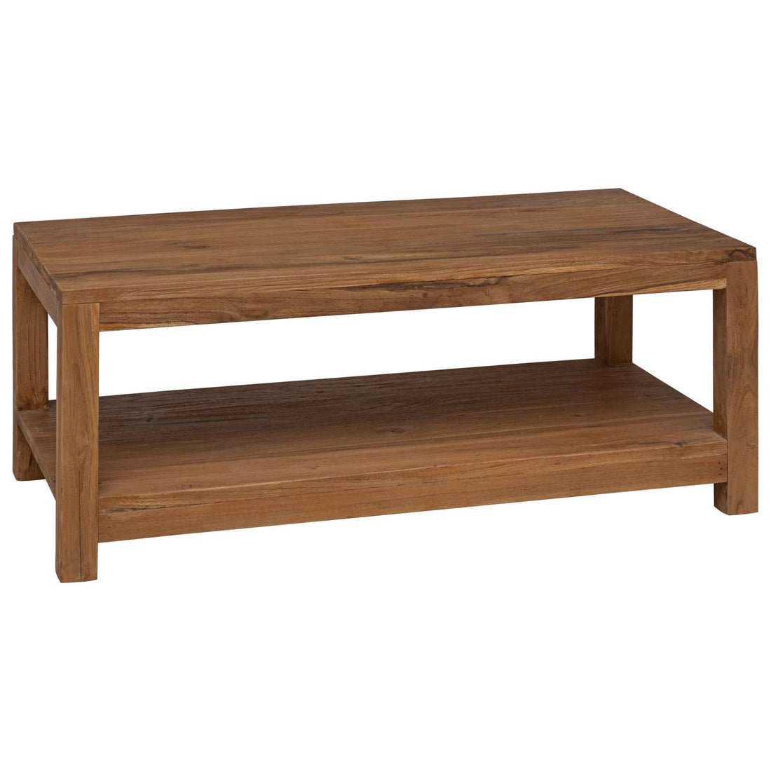 vidaXL Mesa de centro Natural 100 x 50 x 40 cm Madera de teca maciza
