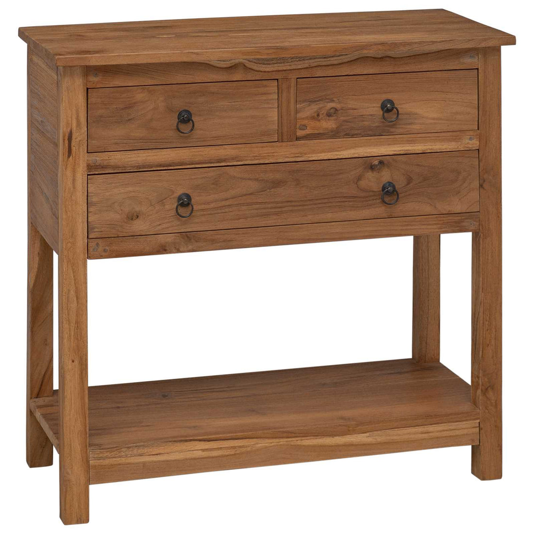 vidaXL Aparador Natural 79 x 35 x 80 cm Madera de teca maciza