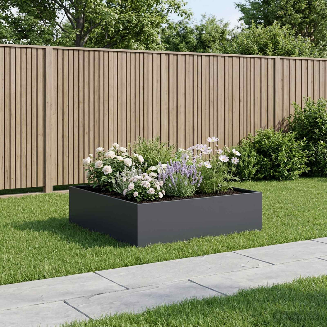 vidaXL Macetero de Jardín Gris antracita 80 x 80 x 30 cm