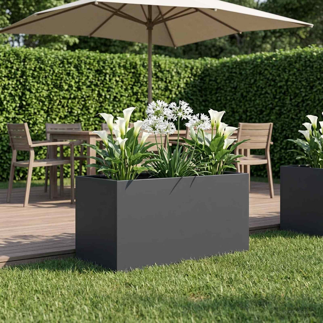 vidaXL Macetero de Jardín Gris antracita 100 x 50 x 50 cm