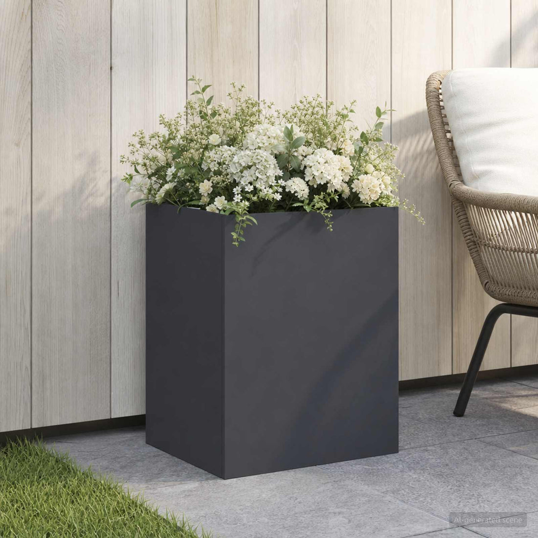 vidaXL Macetero de Jardín Gris antracita 40 x 30 x 50 cm