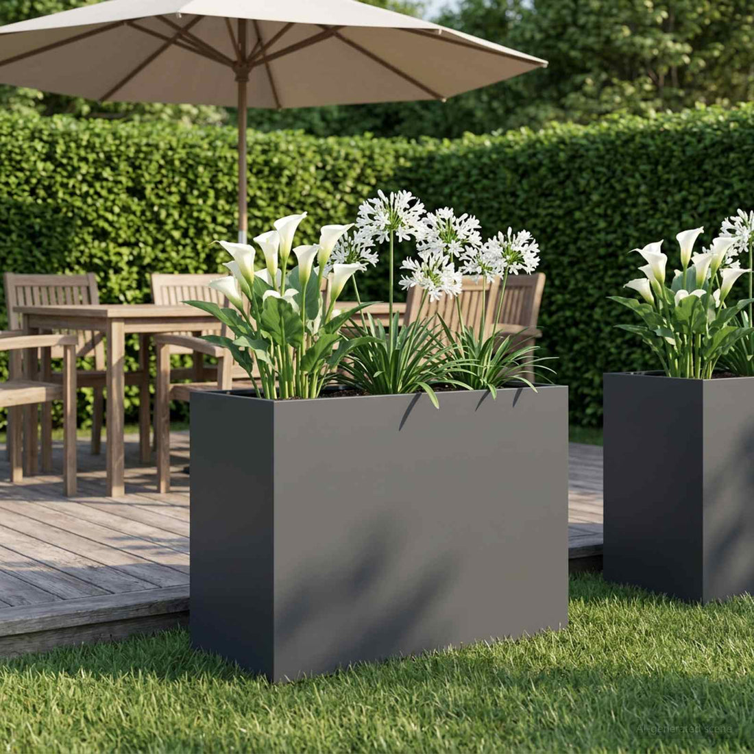 vidaXL Macetero de Jardín Gris antracita 60 x 30 x 40 cm