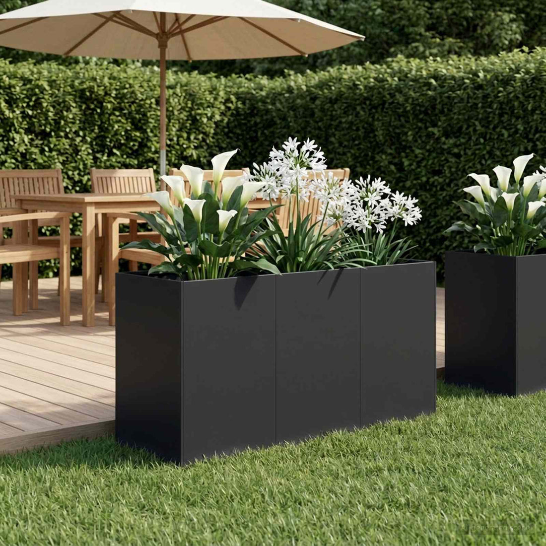 vidaXL Macetero de Jardín Negro 120 x 40 x 60 cm
