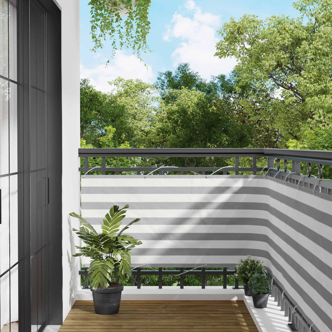 vidaXL Pantalla de Balcón 75 x 600 cm Tela Oxford Rectangular