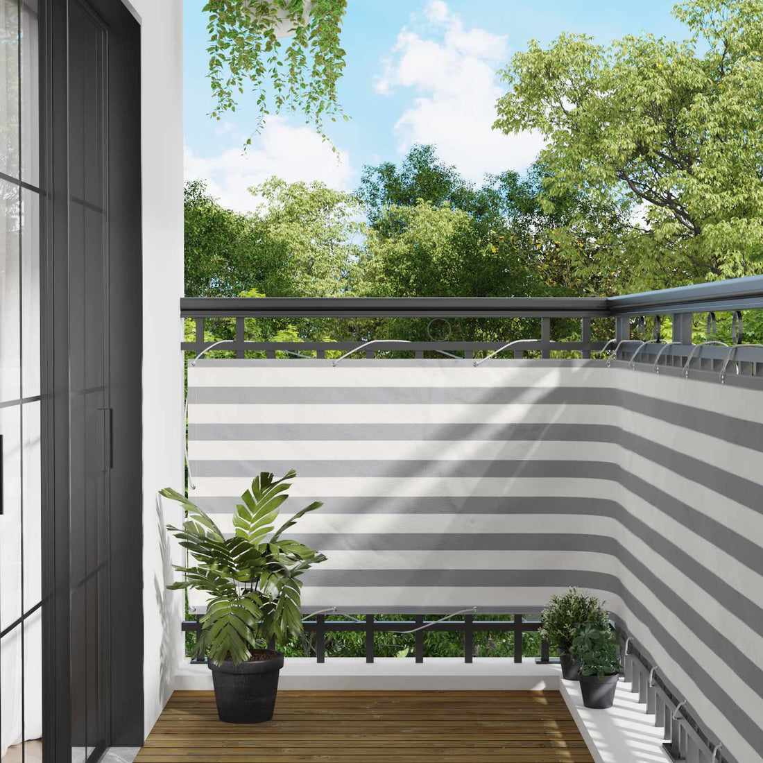 vidaXL Pantalla de Balcón 100 x 1000 cm Tela Oxford Rectangular