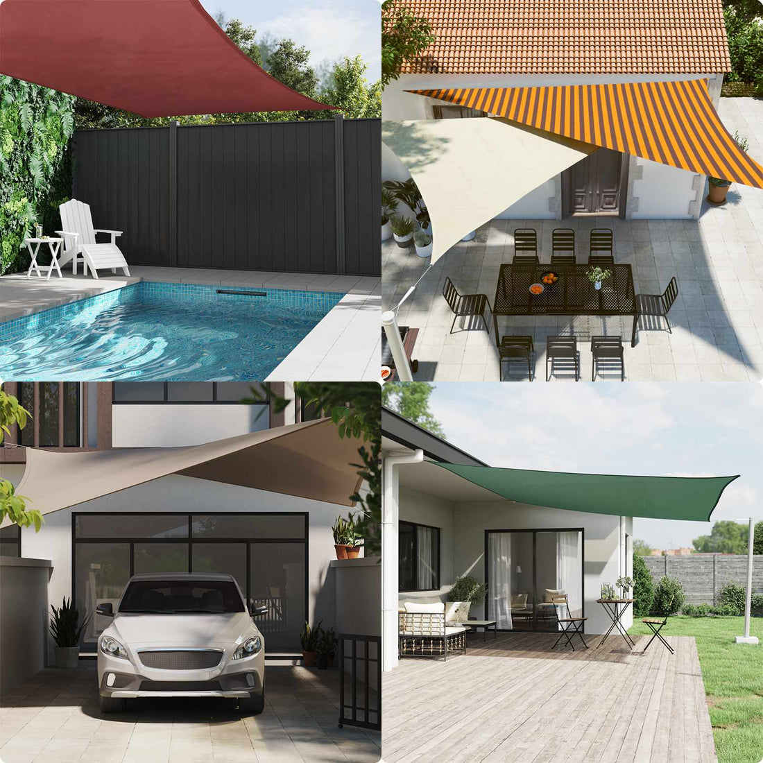 vidaXL Toldo Vela de Sombra Naranja y Marrón 3,5 x 5 m