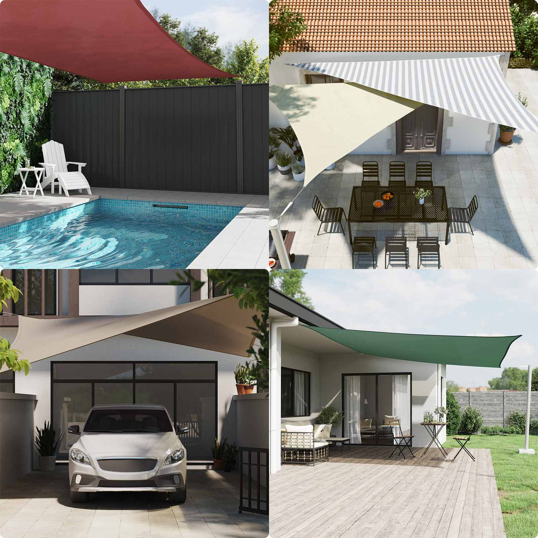 vidaXL Toldo Vela de Sombra Gris claro y . 4,5 x 3 m
