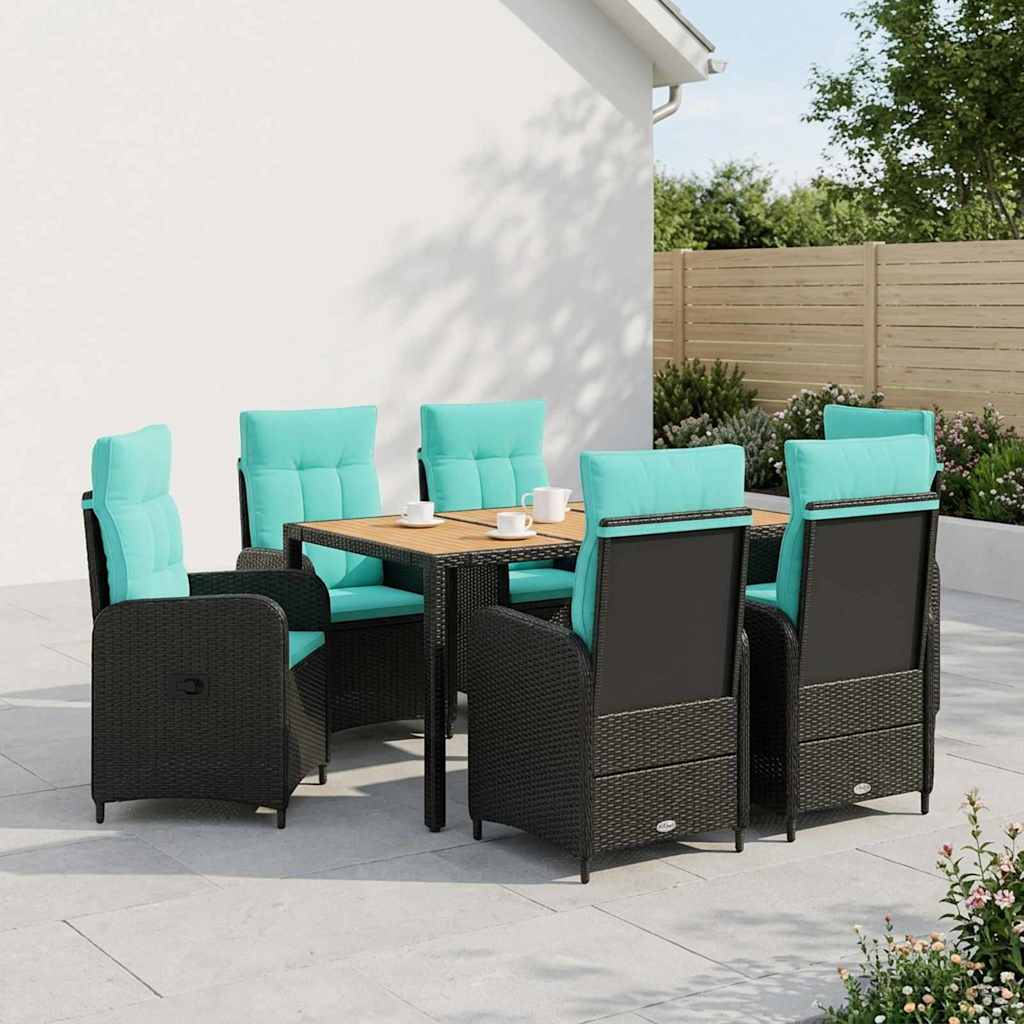vidaXL Juego de comedor para exteriores 7 uds.