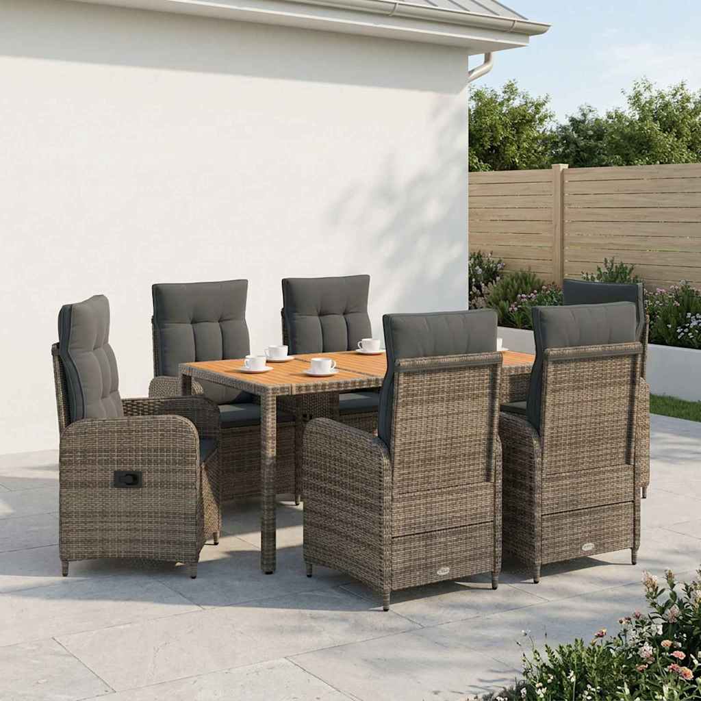 vidaXL Juego de comedor para exteriores 7 uds.