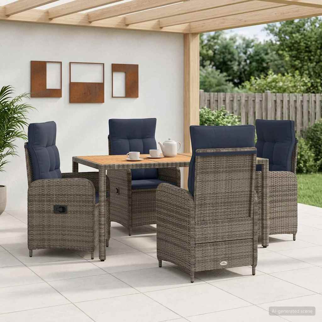 vidaXL Juego de comedor para exteriores 5 uds.