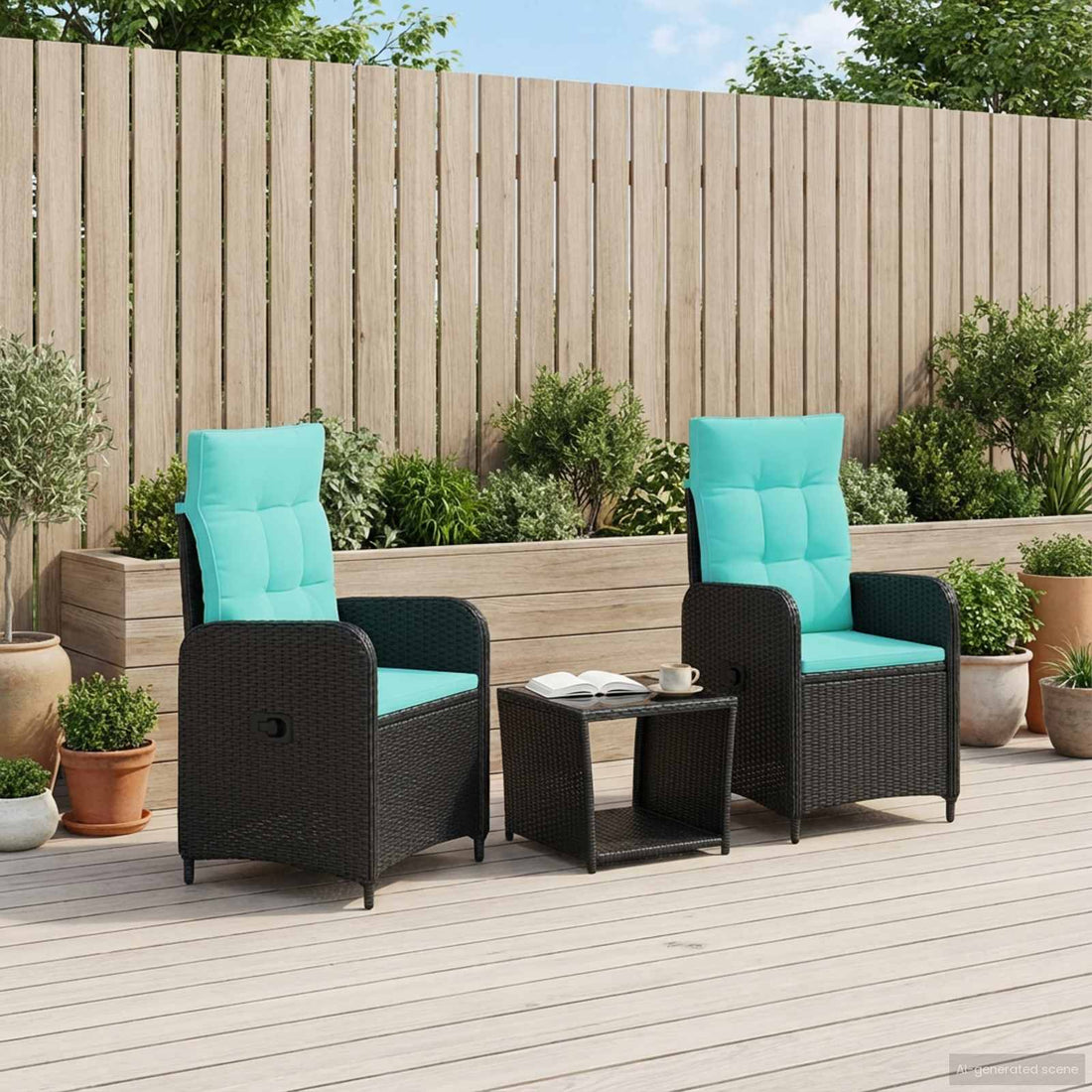 vidaXL Conjunto de Sofás de Jardín 3 uds.