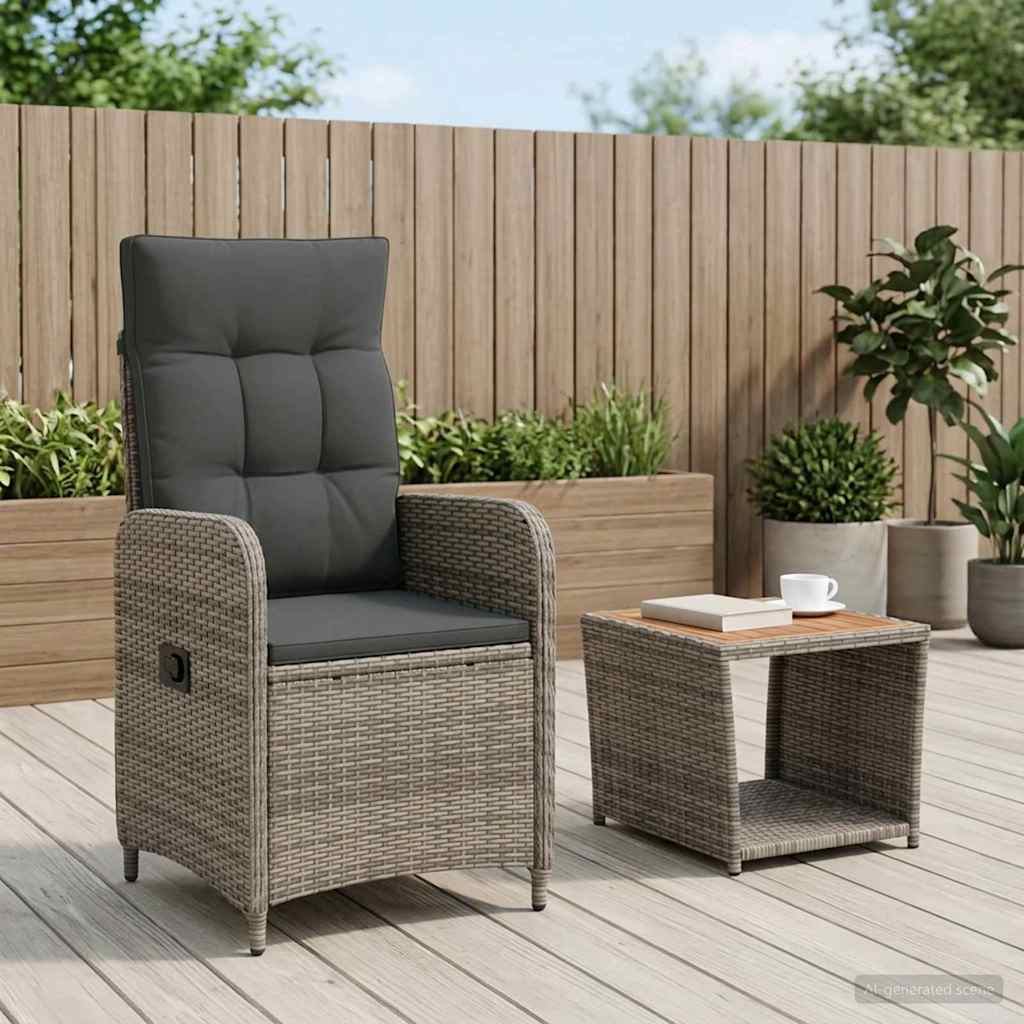 vidaXL Conjunto de Sofás de Jardín 2 uds. Gris Claro y Gris Oscuro