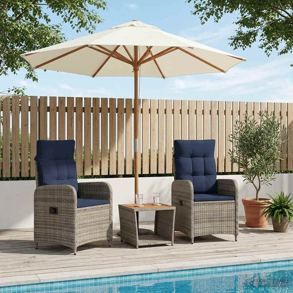 vidaXL Conjunto de Sofás de Jardín 3 uds.