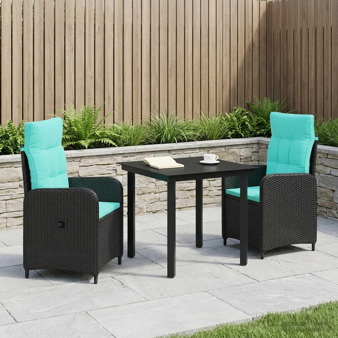 vidaXL Conjunto de Comedor de Jardín 3 uds.