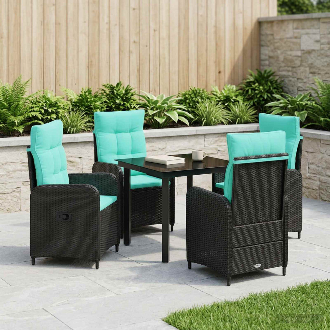 vidaXL Conjunto de Comedor de Jardín 5 uds.