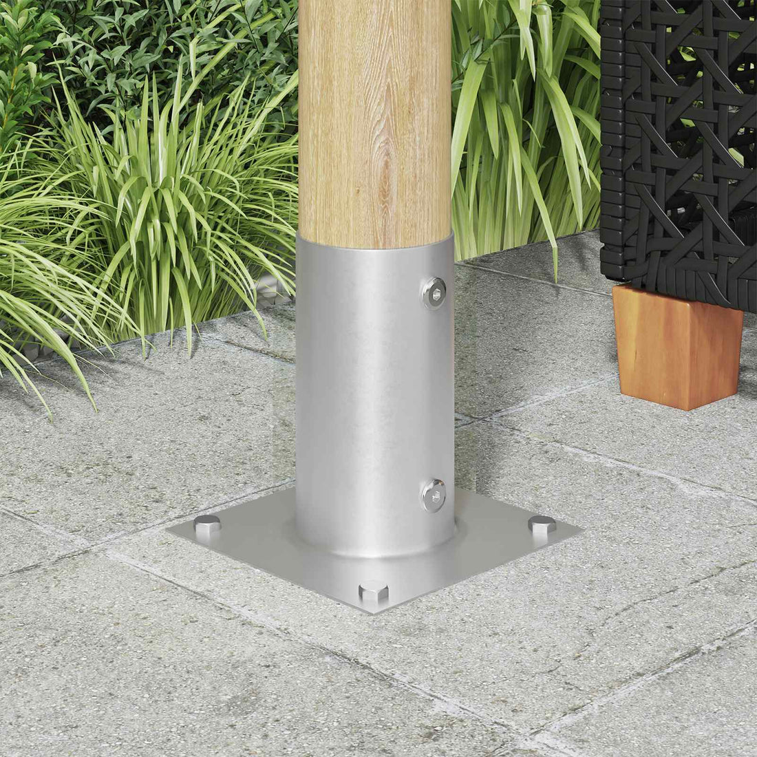 vidaXL Ancla de Tierra Redonda 12 uds. Plateado 15 x 15 x 15 cm Metal