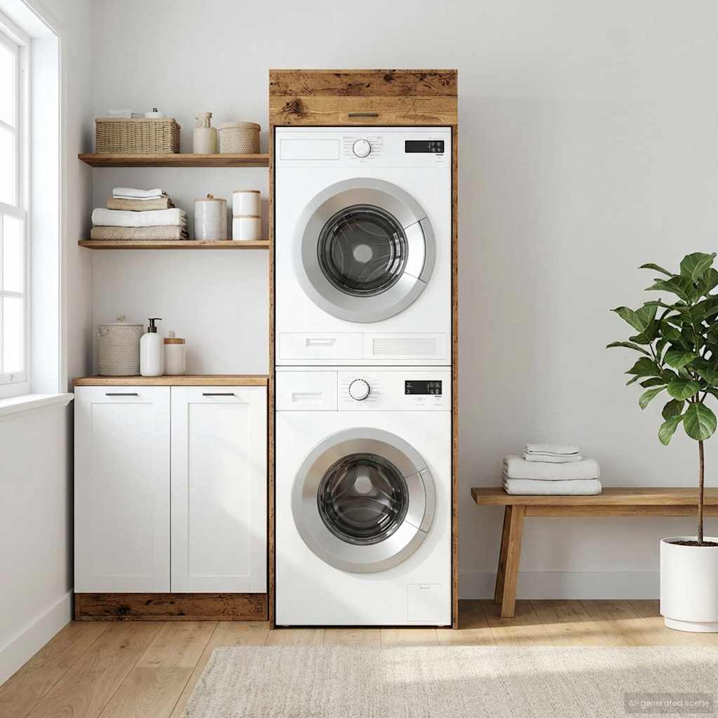 vidaXL Armario para lavadora Madera vieja 67,5 x 68 x 200 cm