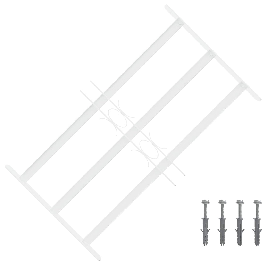 vidaXL Reja de Seguridad para Ventanas con 3 Barandas 3 uds. 43-74 cm