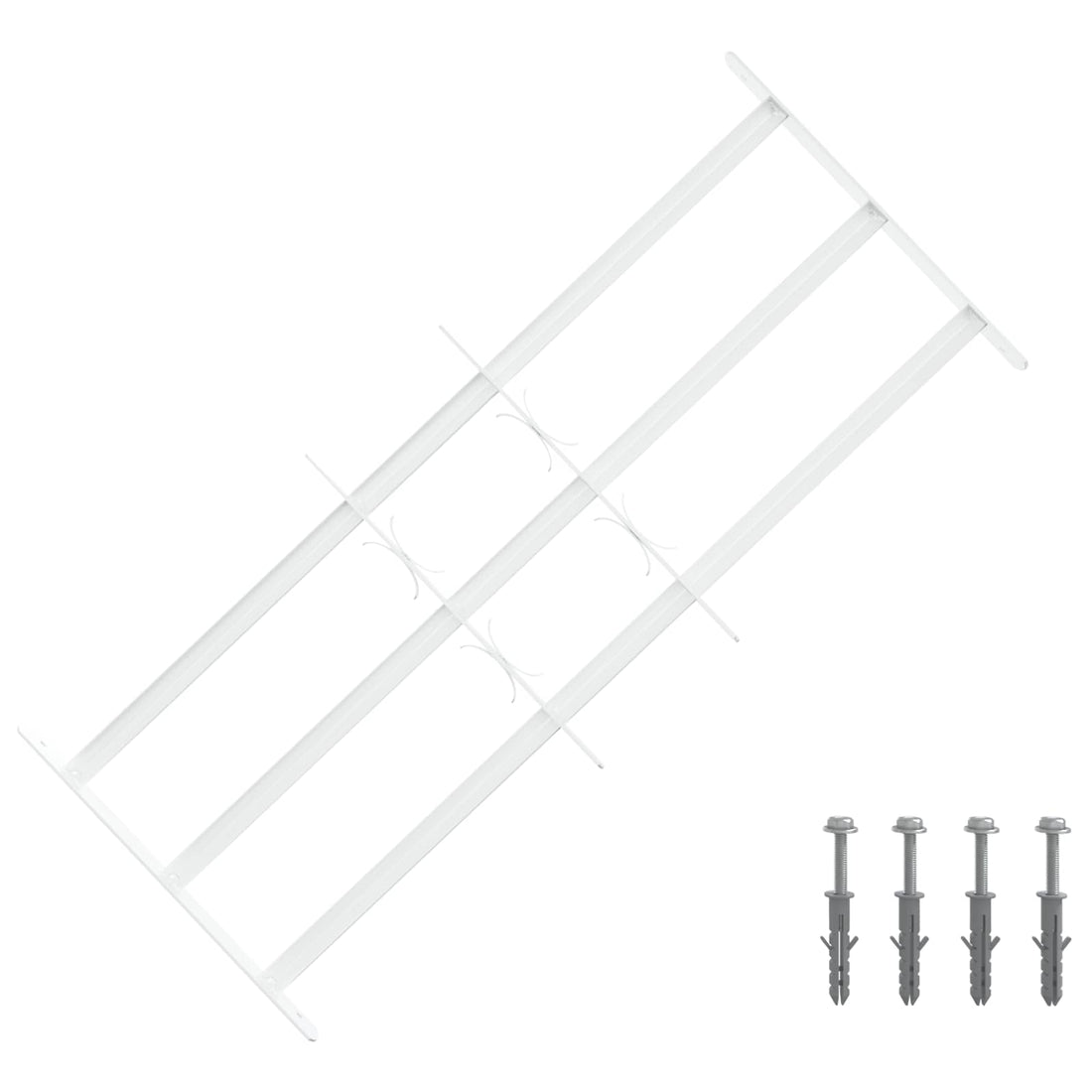 vidaXL Reja de Seguridad para Ventanas con 3 Barandas 3 uds. 63-114 cm