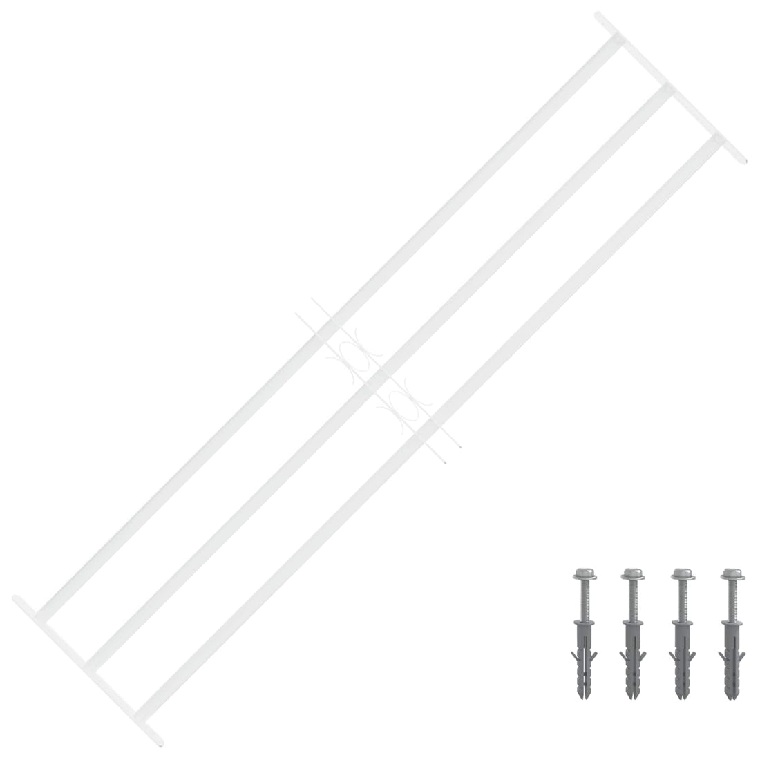 vidaXL Reja de Seguridad para Ventanas con 3 Barandas 3 uds. 93-174 cm
