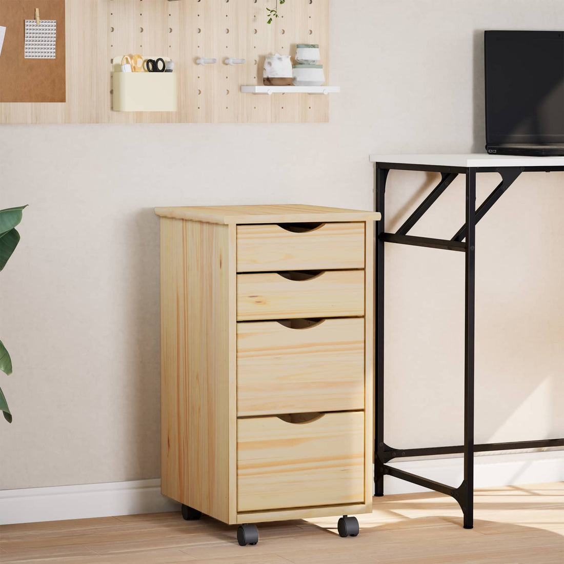vidaXL Gabinete Rodante con Escritorio MOSS 34 x 39 x 65,5 cm