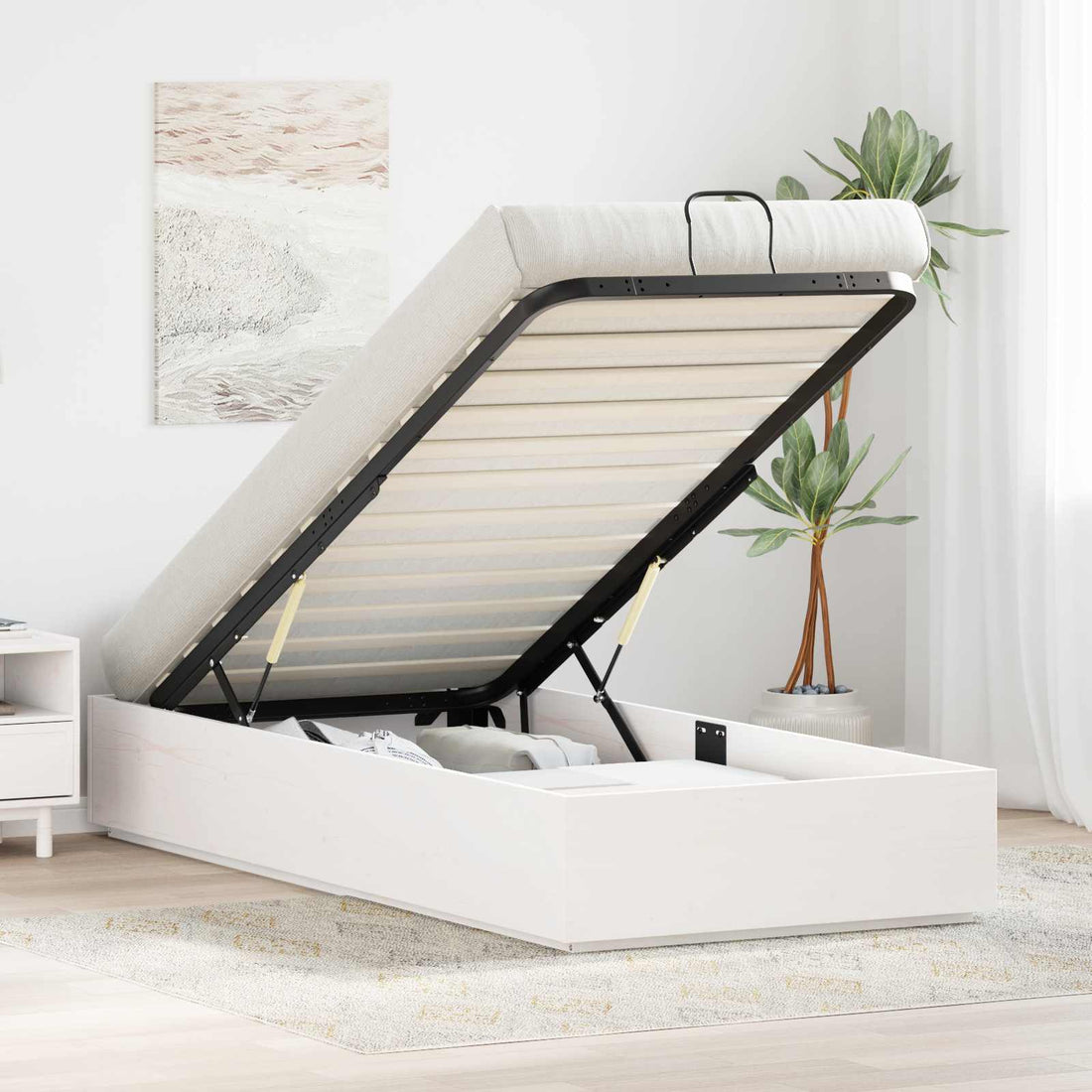 vidaXL Estructura de Cama Ottoman con Almacenamiento 80 x 200 cm