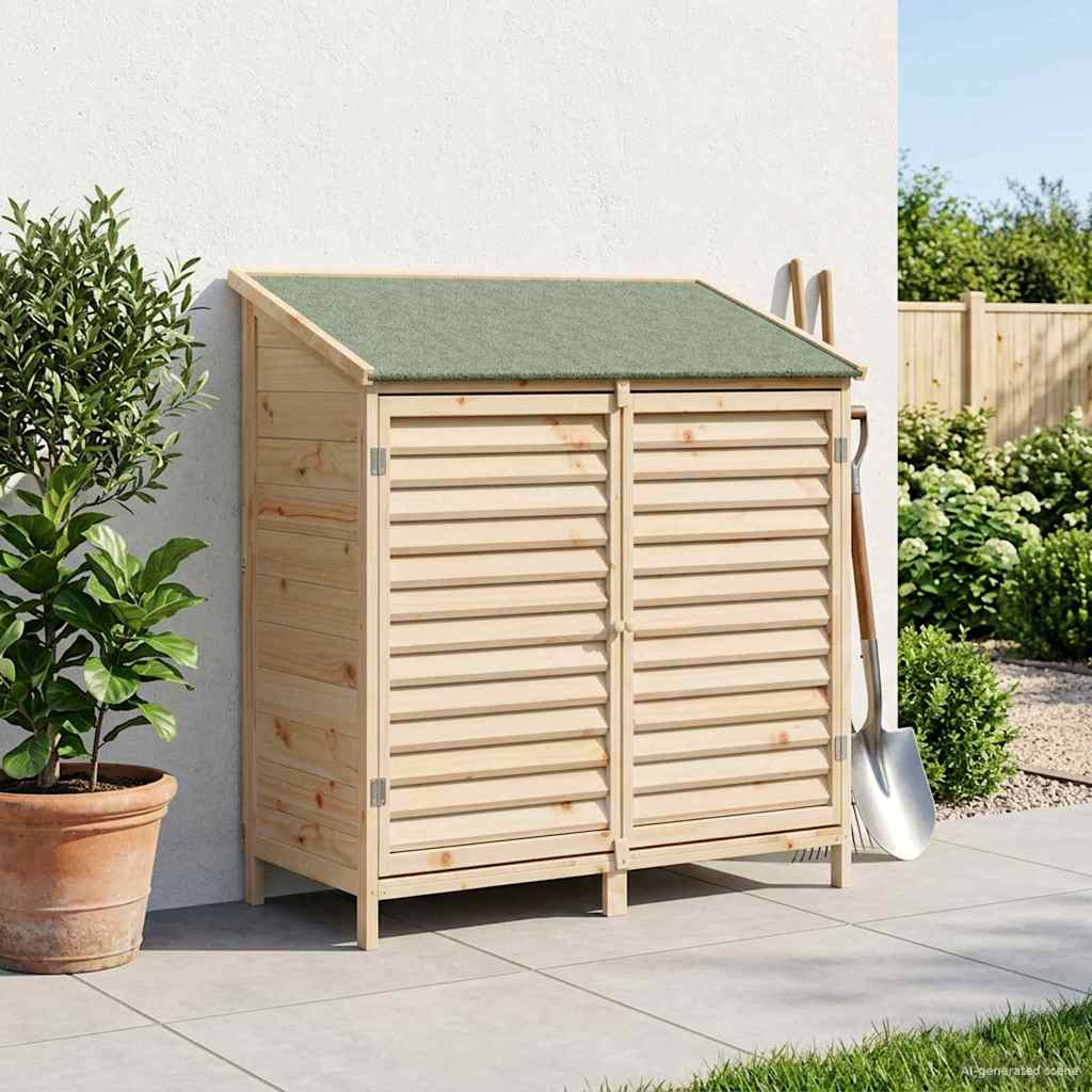 vidaXL Cobertizo de Jardín con techo Natural 106 x 56 x 113,5 cm