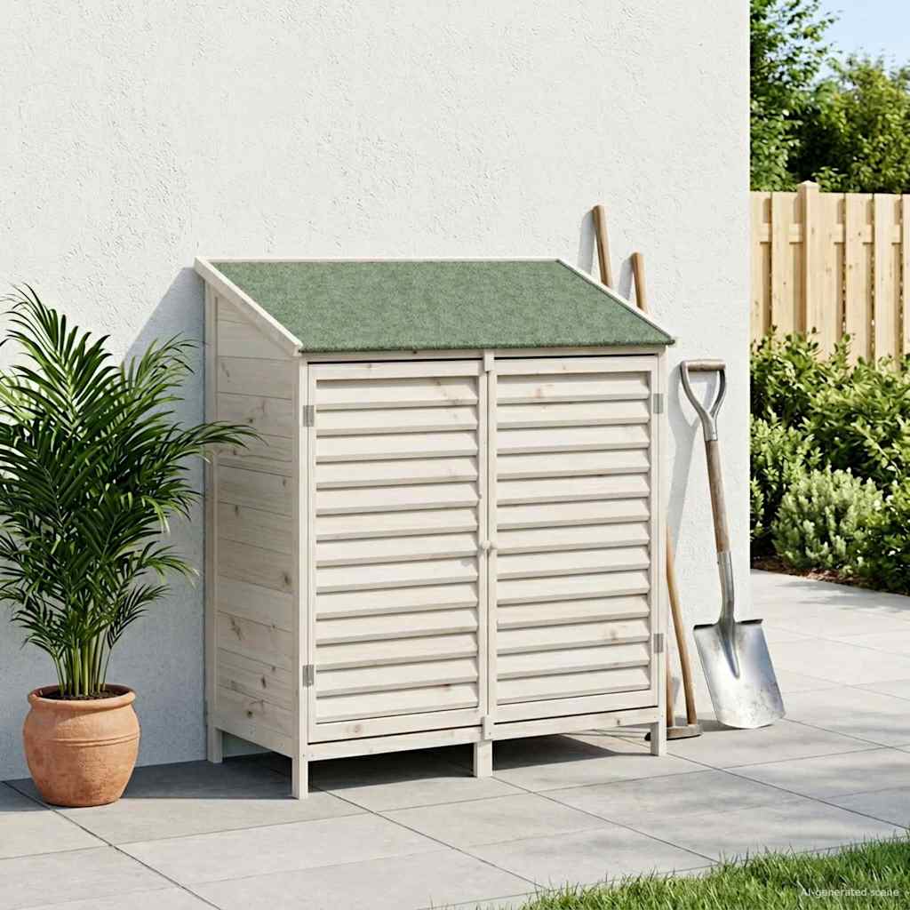 vidaXL Cobertizo de Jardín con techo Blanco 106 x 56 x 113,5 cm