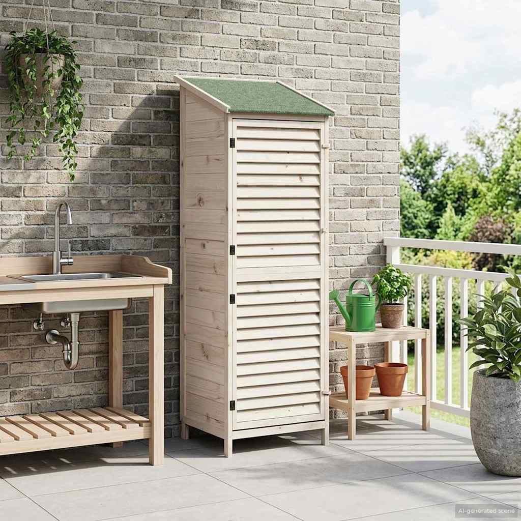 vidaXL Cobertizo de Jardín con techo Blanco 59 x 56 x 176 cm