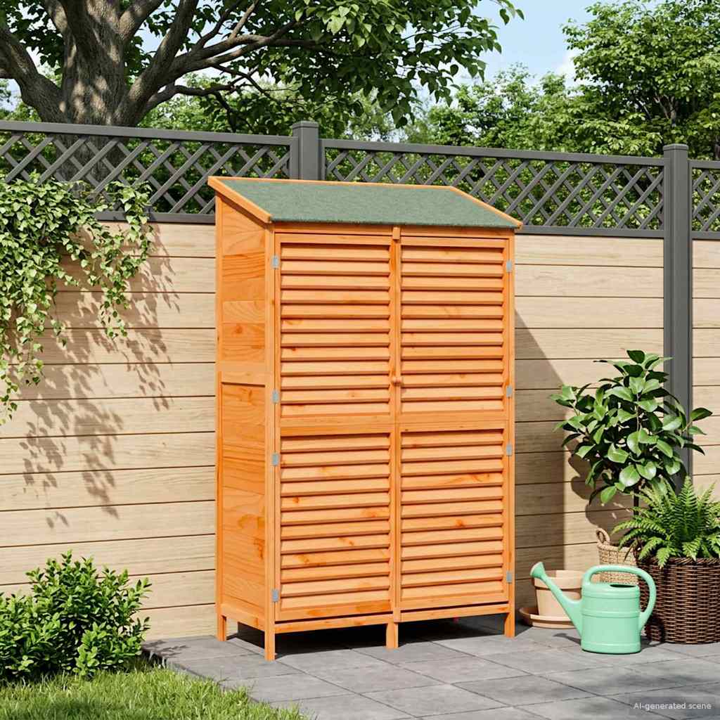 vidaXL Cobertizo de Jardín Marrón 106 x 56 x 176,5 cm