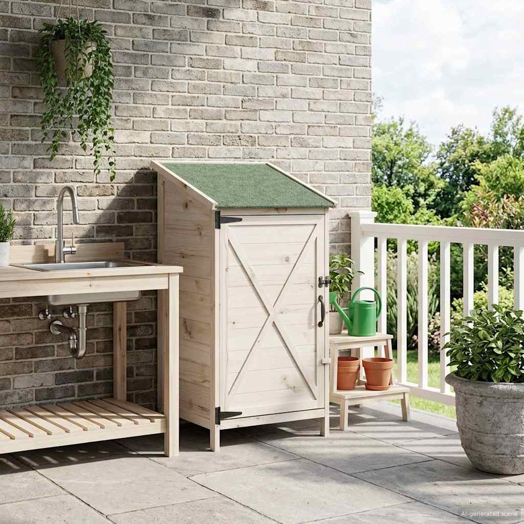 vidaXL Cobertizo de Jardín Blanco 59,5 x 56 x 113,5 cm