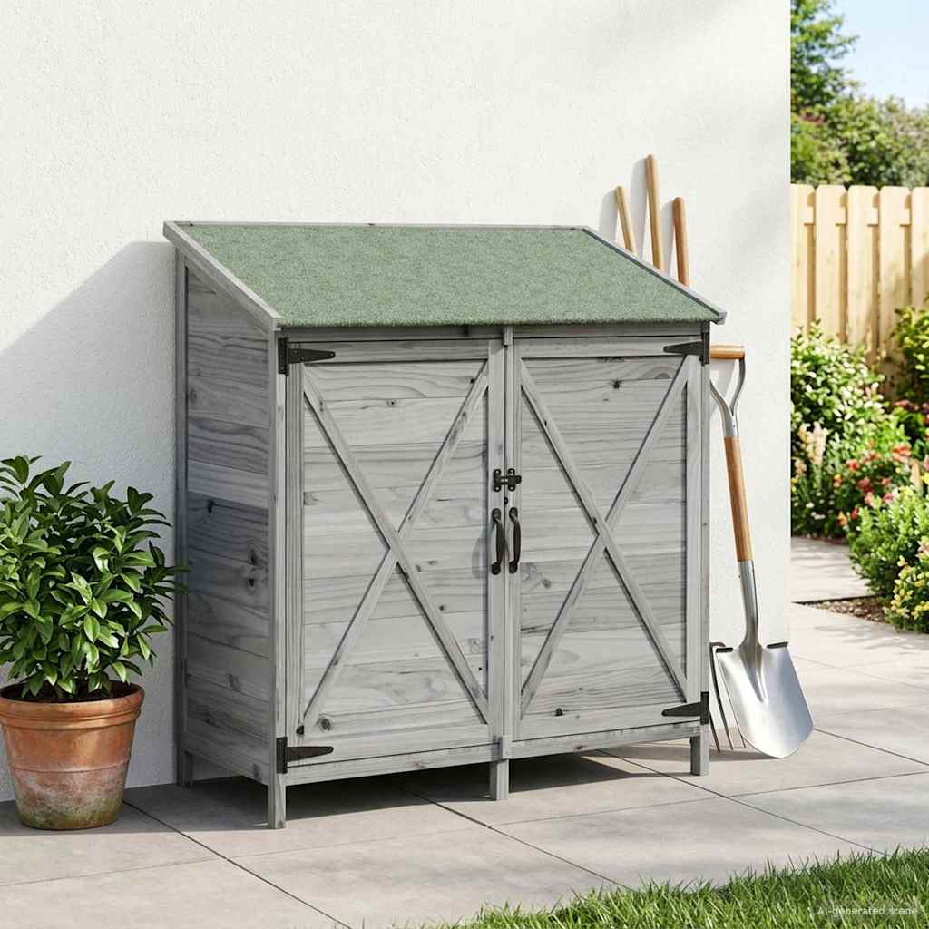 vidaXL Cobertizo de Jardín Gris 106 x 56 x 113,5 cm
