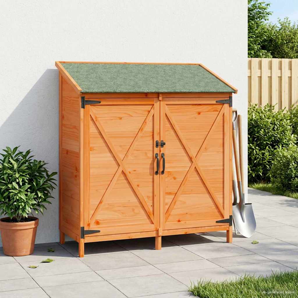 vidaXL Cobertizo de Jardín Marrón 106 x 56 x 113,5 cm