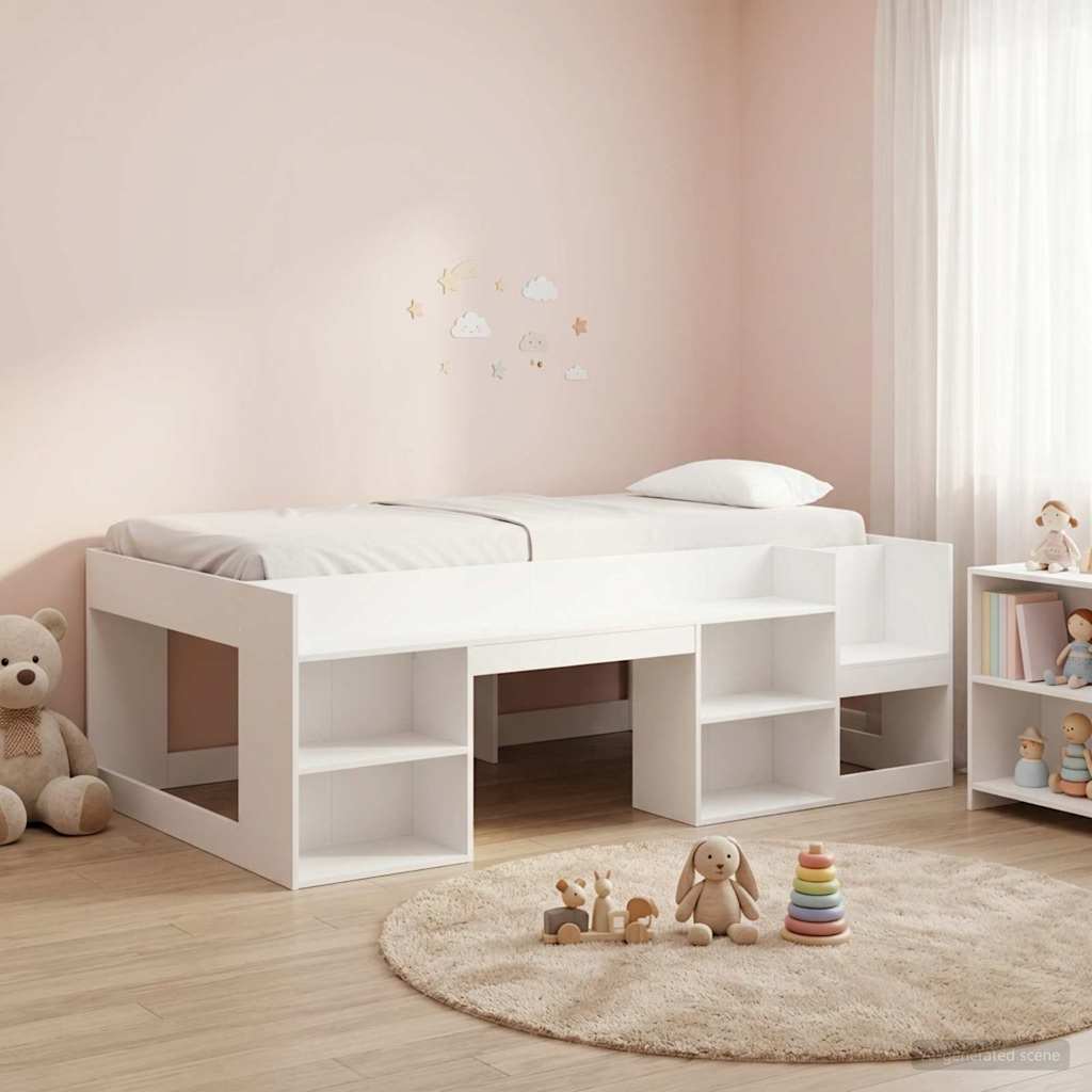 vidaXL Cama Infantil con Almacenamiento Blanco 80 x 200 cm
