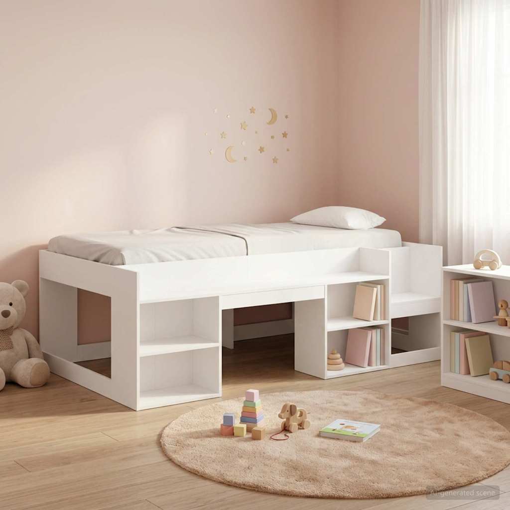 vidaXL Cama Infantil con Almacenamiento Blanco 75 x 190 cm