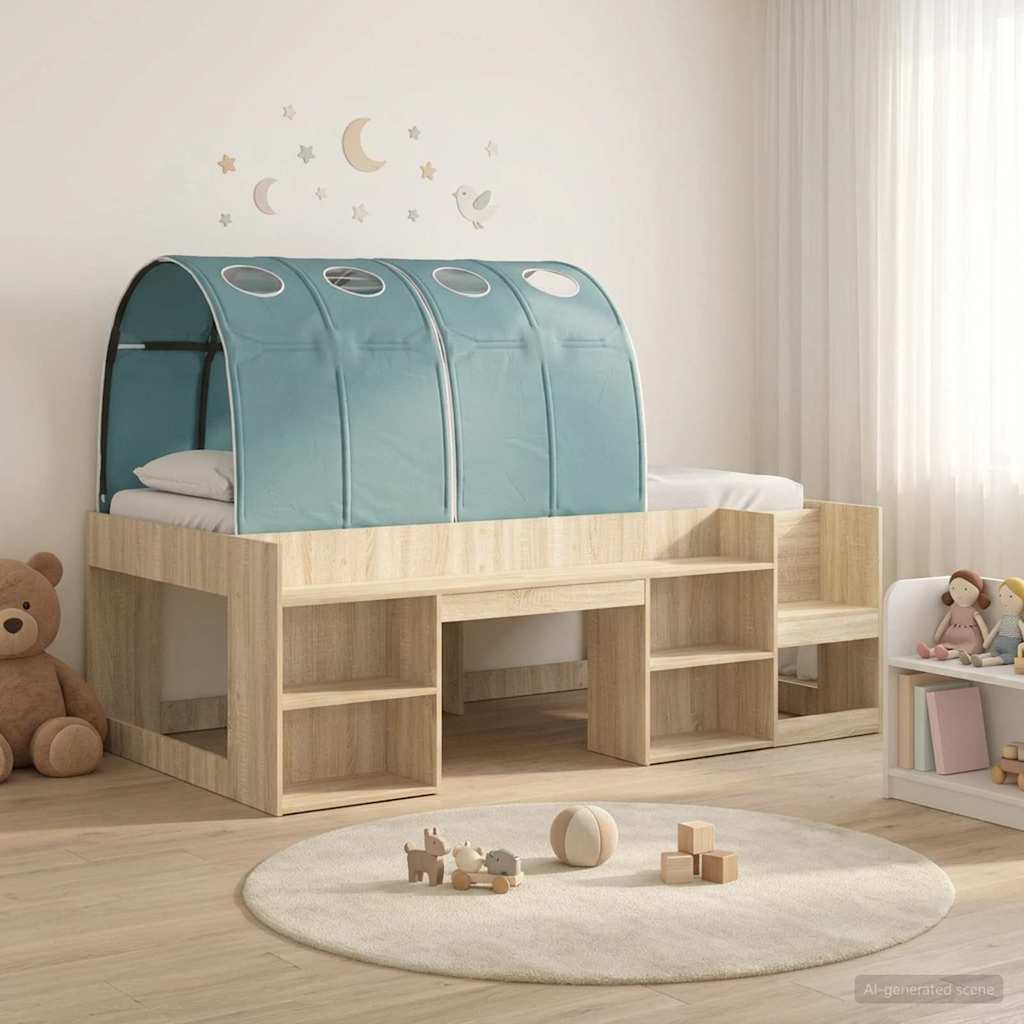 vidaXL Estructura de Cama con Barandas de Cama 3 uds.