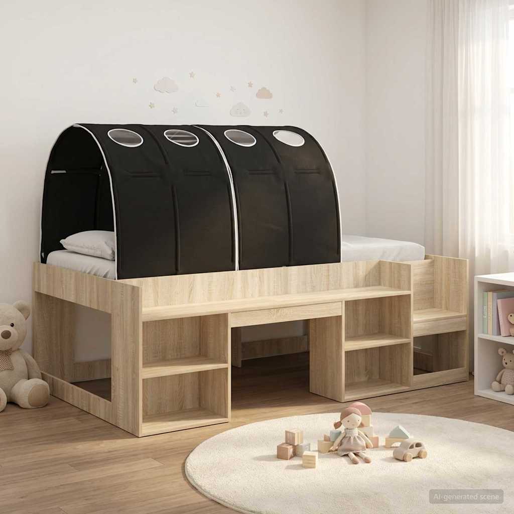 vidaXL Estructura de Cama con Barandas de Cama 3 uds.