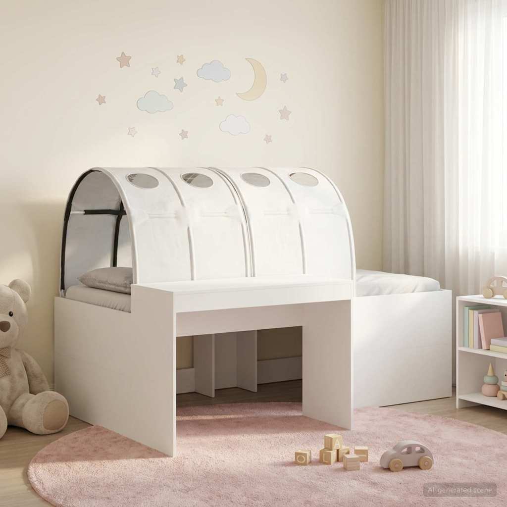 vidaXL Cama con Túnel 3 uds. Roble Artisian y Blanco