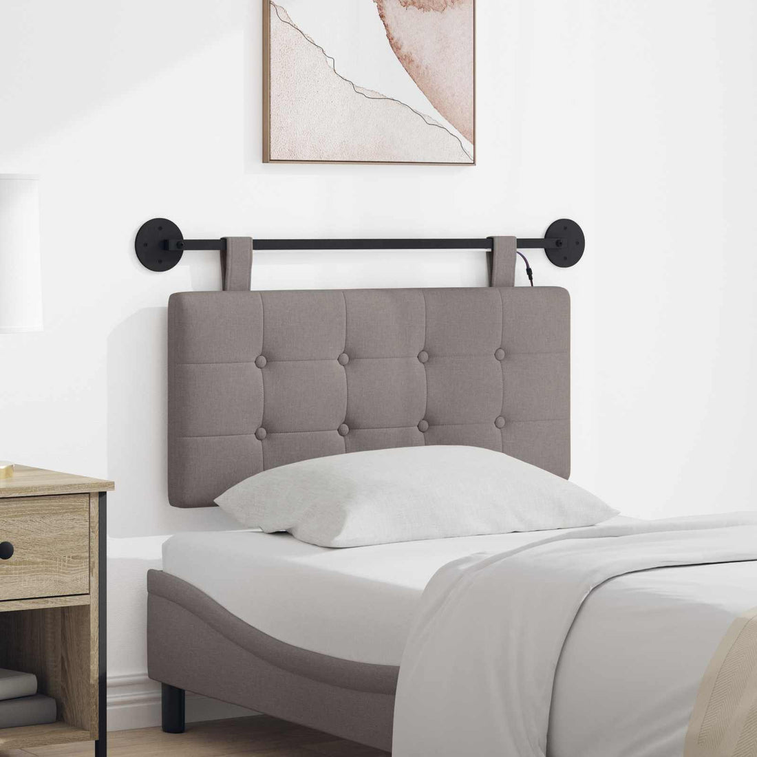 vidaXL Cabecero colgante Topo Tela