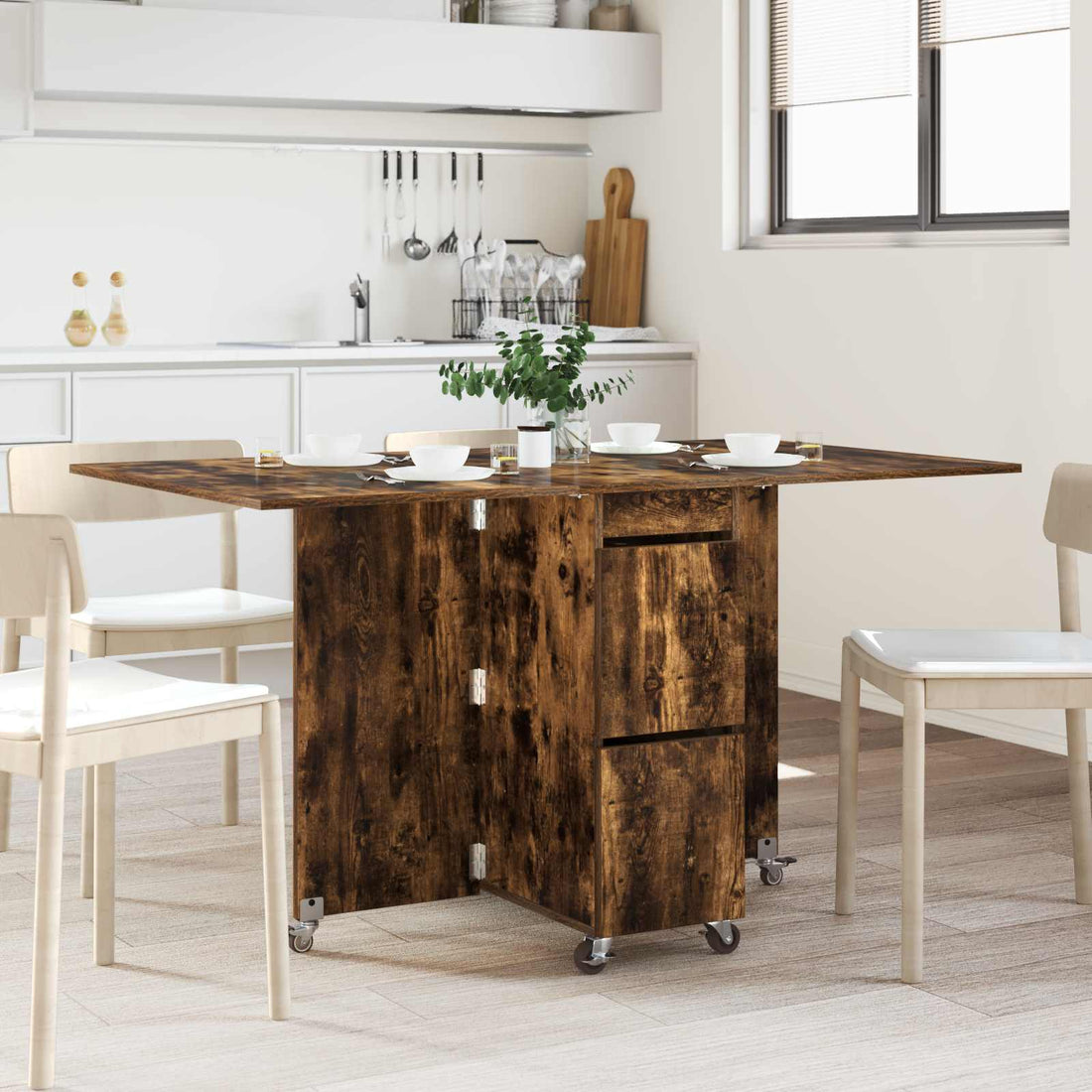 vidaXL Mesa de comedor 140 x 80 x 77 cm Madera de ingeniería