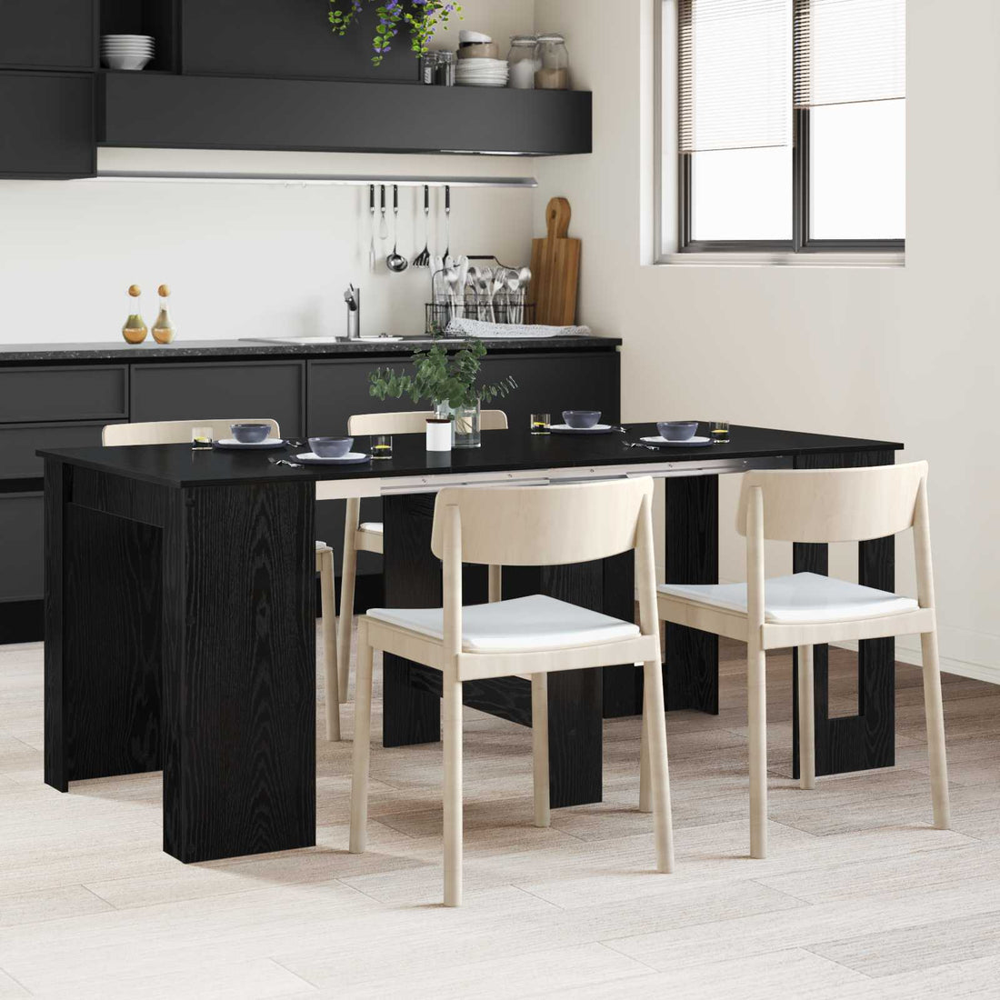 vidaXL Mesa de comedor 180 x 85 x 75 cm Madera de ingeniería