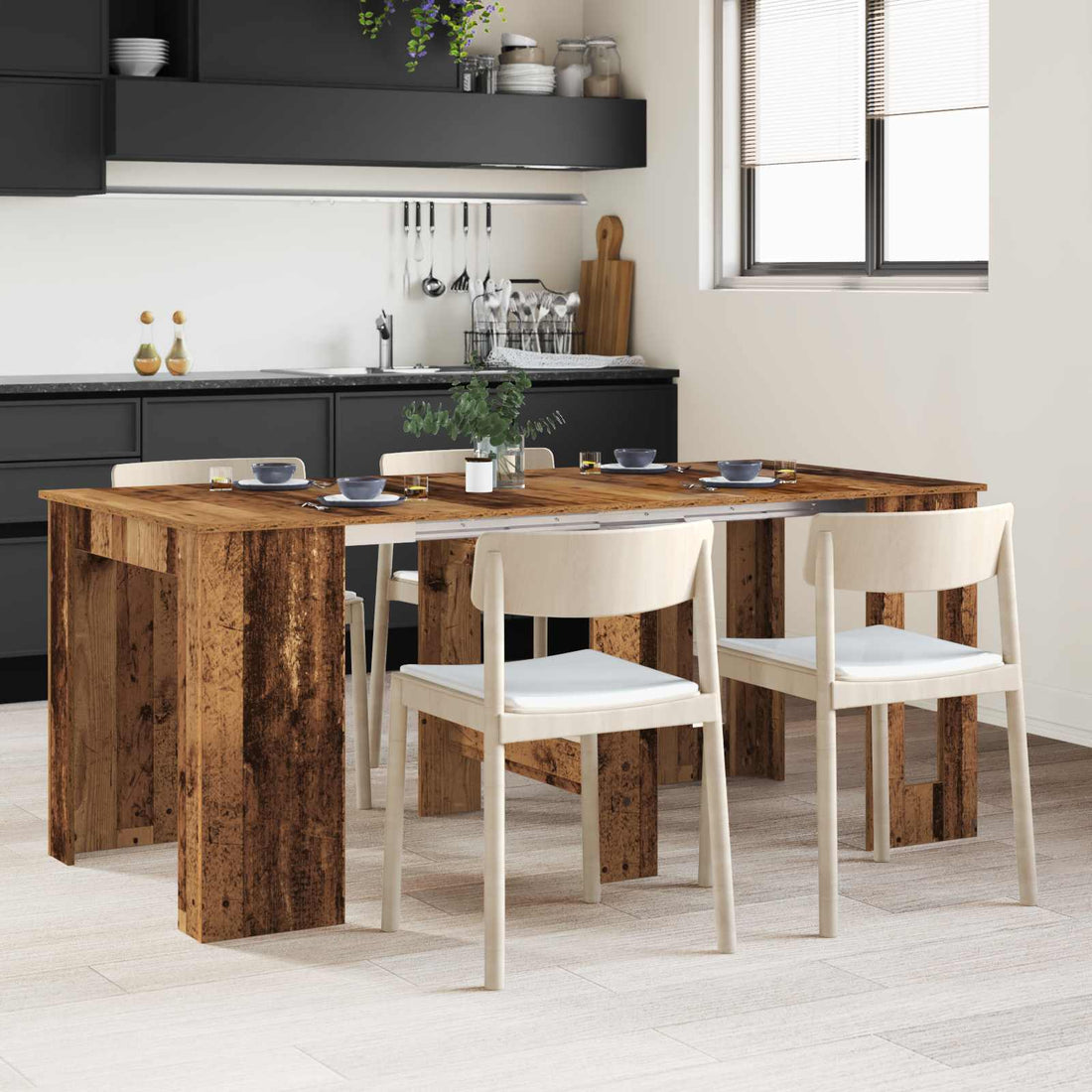 vidaXL Mesa de comedor 180 x 85 x 75 cm Madera de ingeniería
