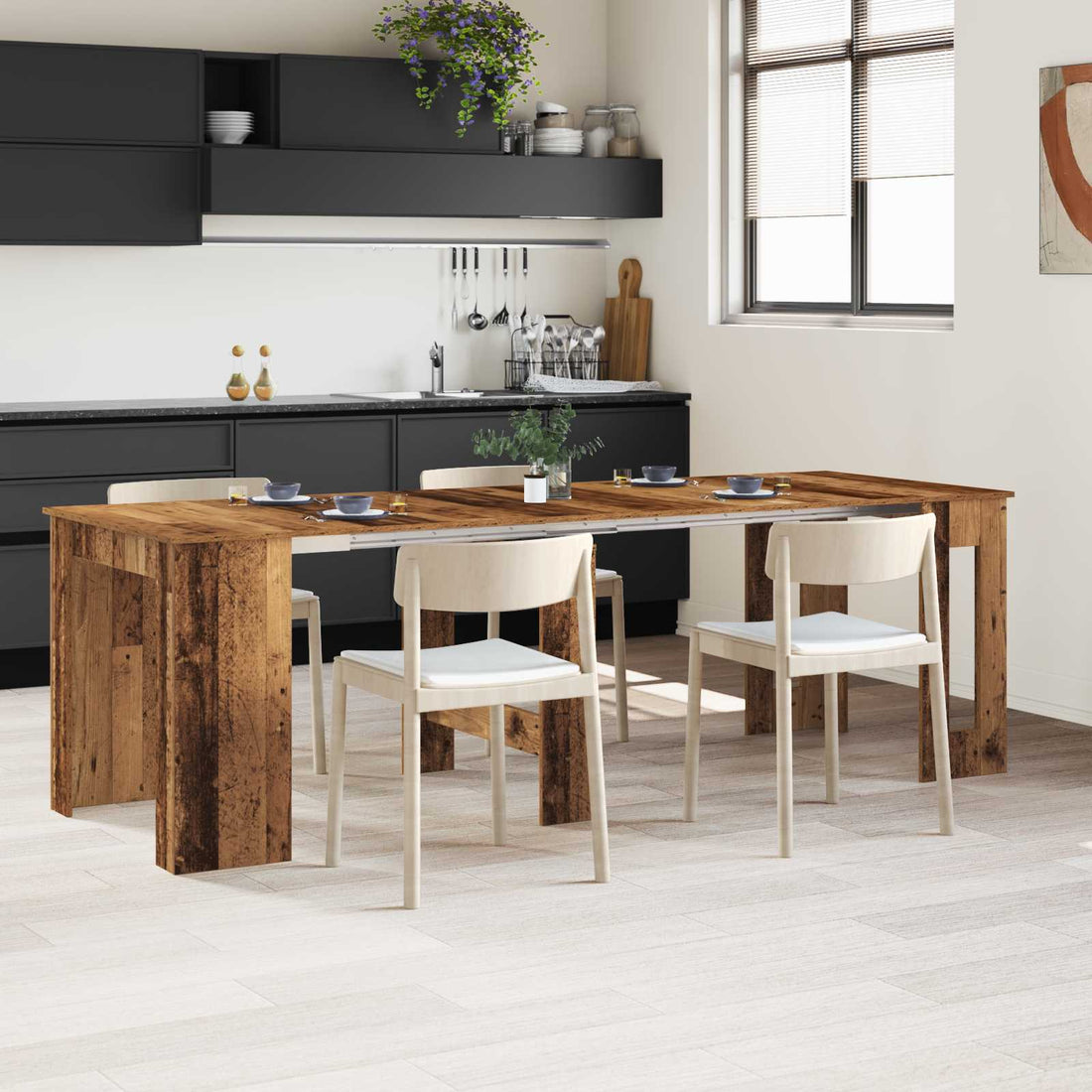 vidaXL Mesa de comedor 240 x 85 x 75 cm Madera de ingeniería