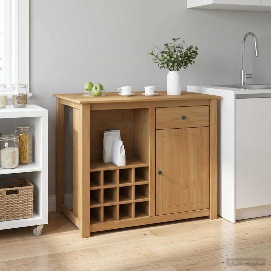 vidaXL Juego de isla de cocina 2 uds. PANAMA Cera de Miel Pino macizo
