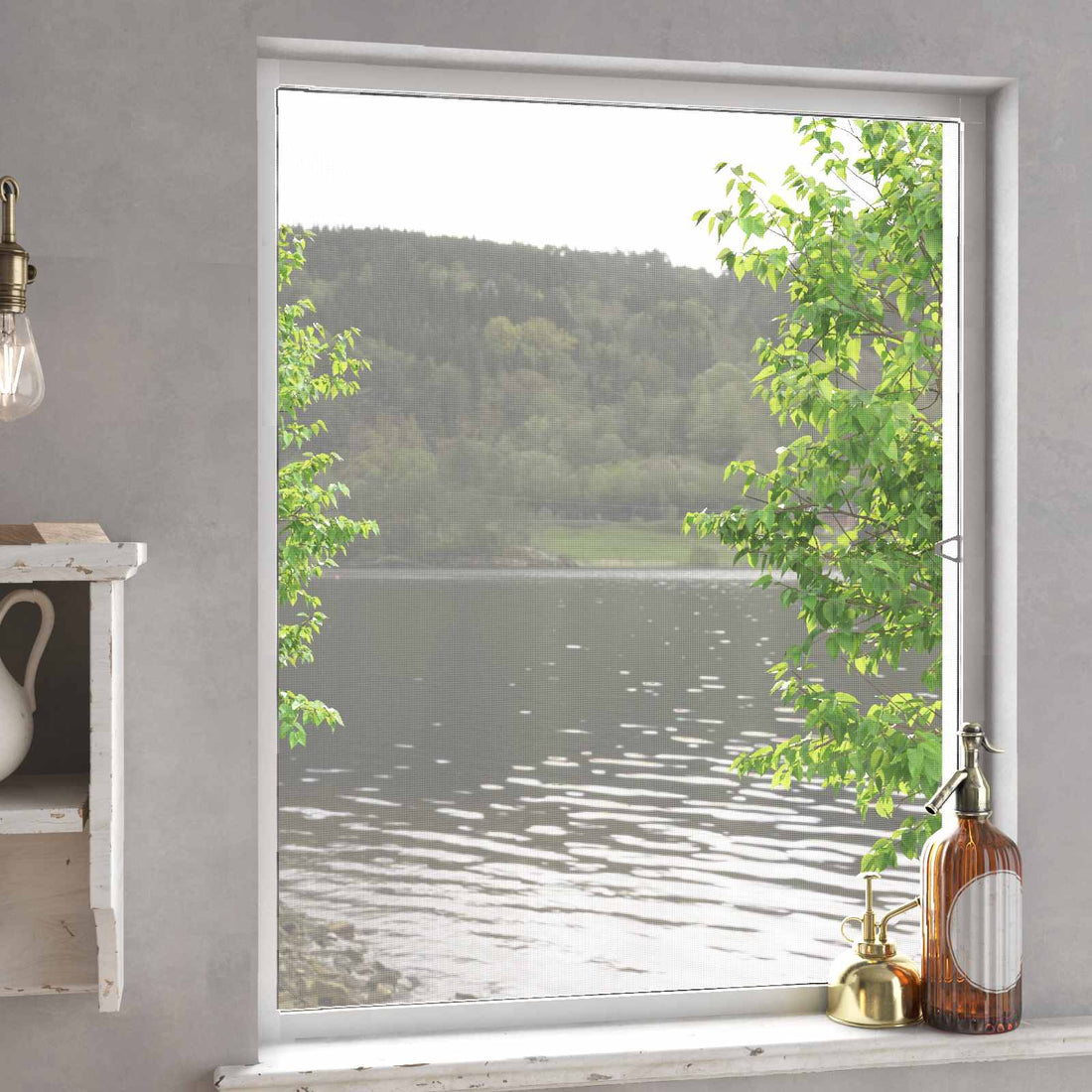 vidaXL Mosquitera para ventanas Blanco 110 x 130 cm