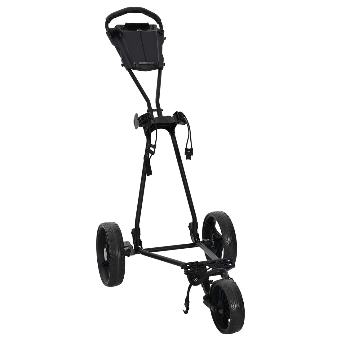 vidaXL Carro de golf Negro Hierro Plegable