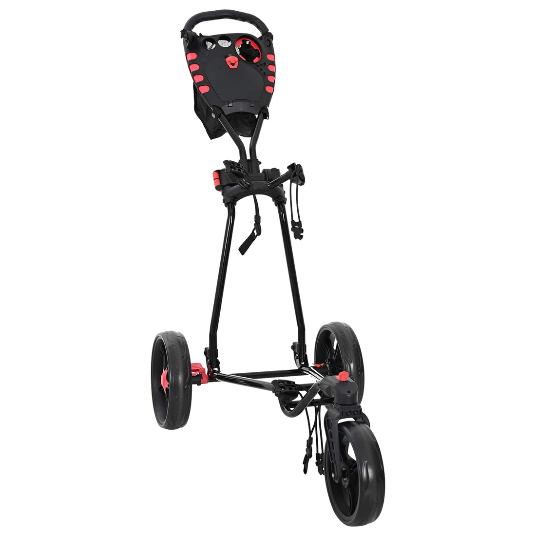 vidaXL Carro de golf Negro Hierro Plegable
