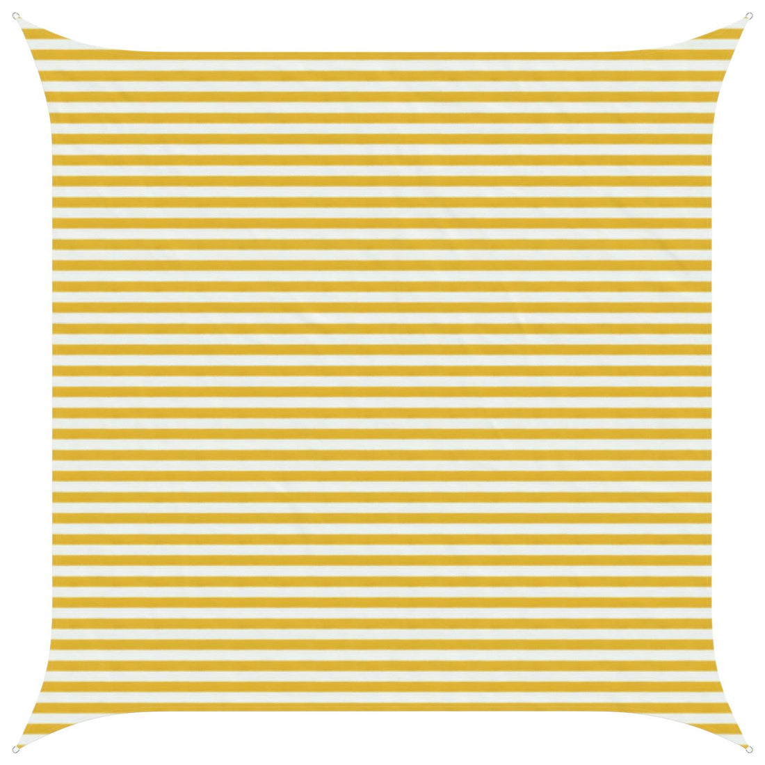 vidaXL Toldo Vela Amarillo y blanco 4,5 x 4,5 m HDPE